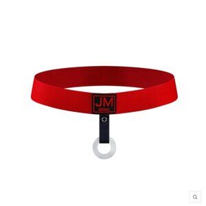 Jockmail Mens Body Strap with Silicone Ring Large RED